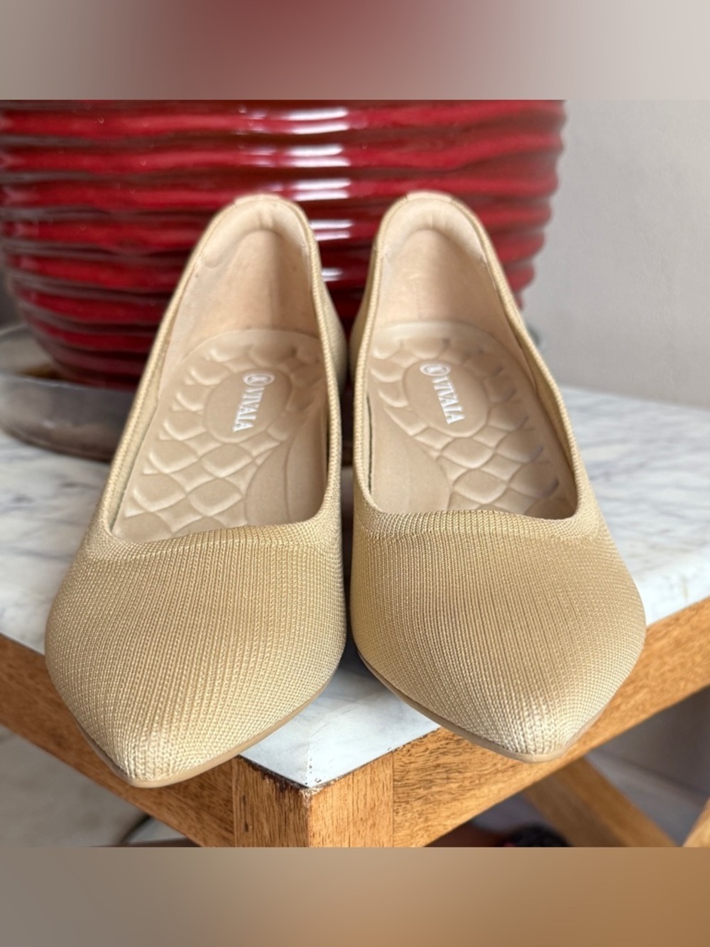 VIVAIA Heels Tracy Pro Nude Peach Pointed Toe Pumps Women’s 8.5